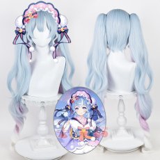 画像1: VOCALOID 初音ミク SNOW MIKU 2023 コスプレウィッグ ネット付き 耐熱 cosplay (1)