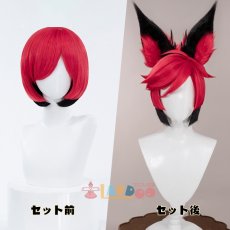 画像5:  ハズビン ホテル Hazbin Hotel アラスター/Alastor コスプレウィッグ 耳＆角＆ネット付き 耐熱 cosplay (5)