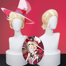 画像1:  ハズビン ホテル Hazbin Hotel ルシファー モーニングスター/Lucifer Morningstar コスプレウィッグ ネット付き 耐熱 cosplay (1)