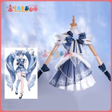 画像1: VOCALOID 初音ミク 雪ミク SNOW MIKU 2025 コスプレ衣装 ステッキ付き コスチューム cosplay (1)