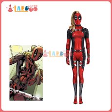 画像1: デッドプール3 Deadpool3 レディ・デッドプール ウェイド・ウィルソン-Wade Wilson 漫画版 マスク付き 全身タイツ コスプレ衣装 マスク付き コスチューム  cosplay (1)